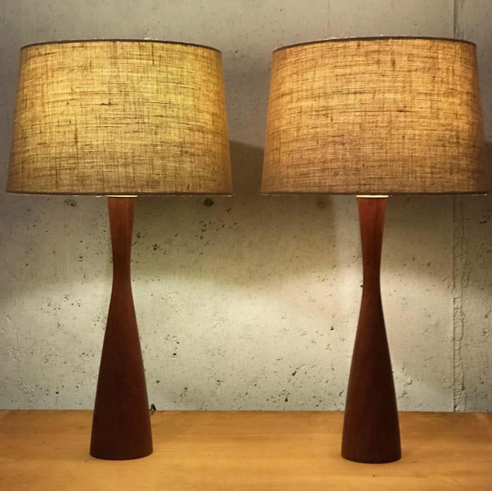 Table Lamps in Teak after Phillip Lloyd Powell 9
