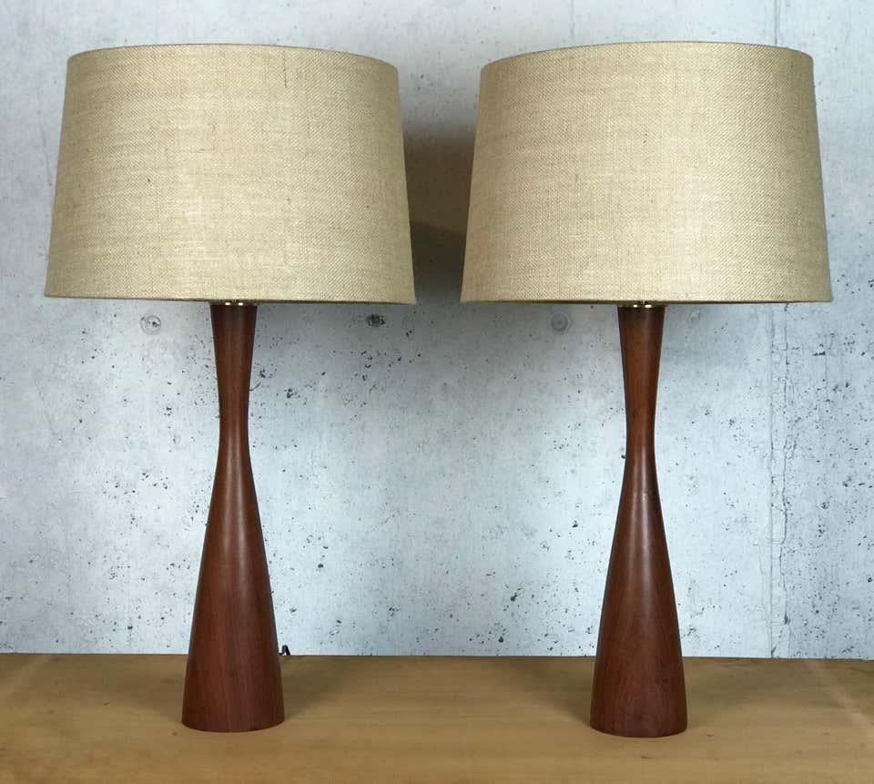 Table Lamps in Teak after Phillip Lloyd Powell 10
