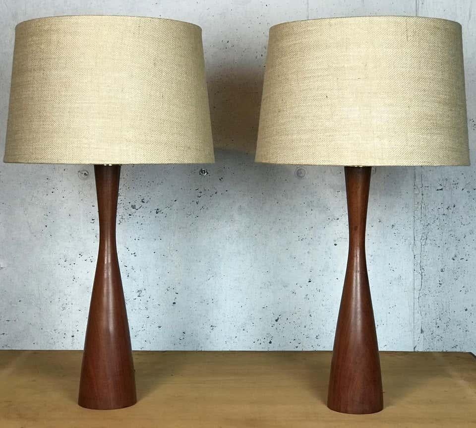 Table Lamps in Teak after Phillip Lloyd Powell 2