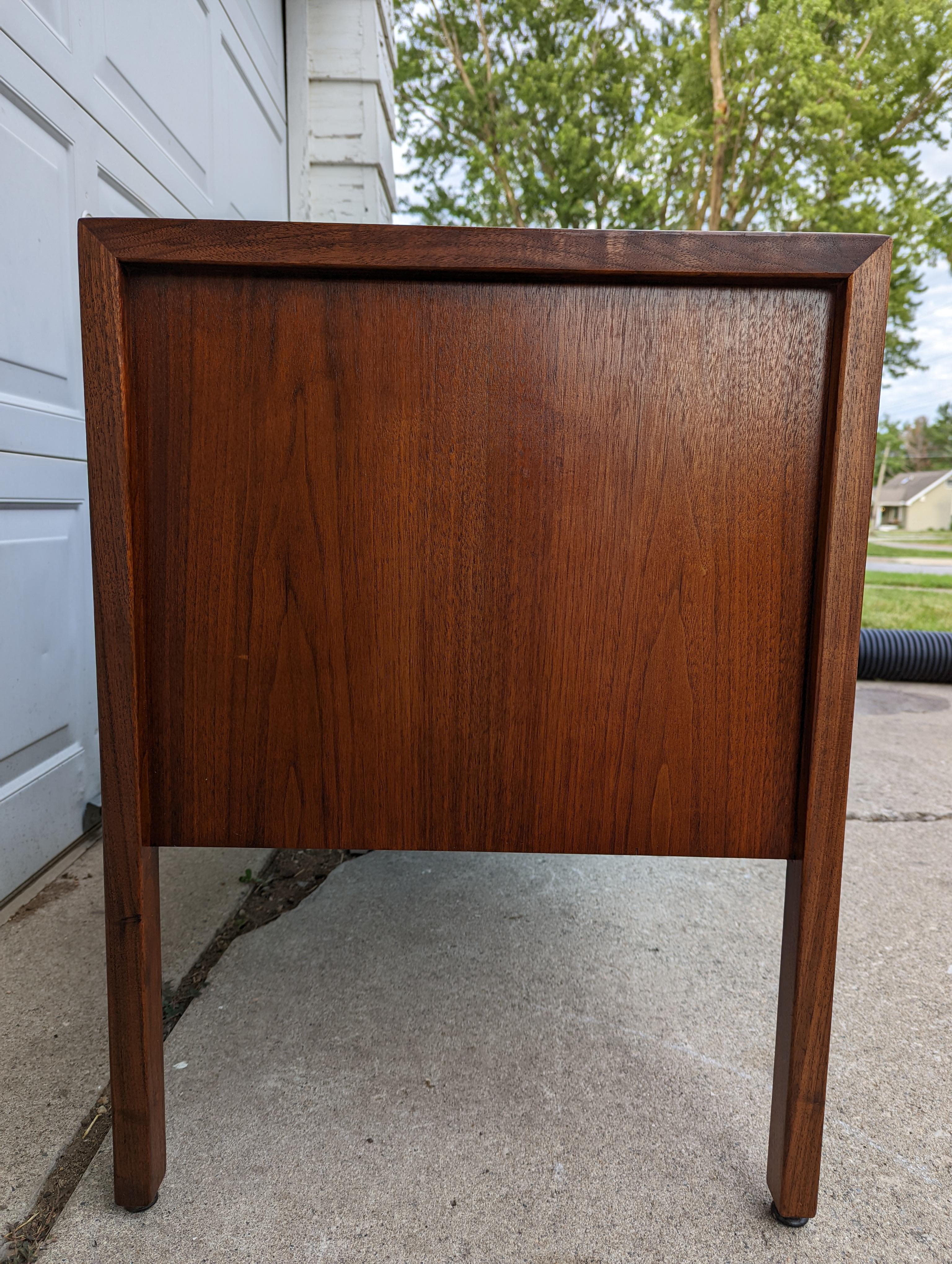 Aluminum 1950s Danish Modern Walnut Credenza by Jens Risom