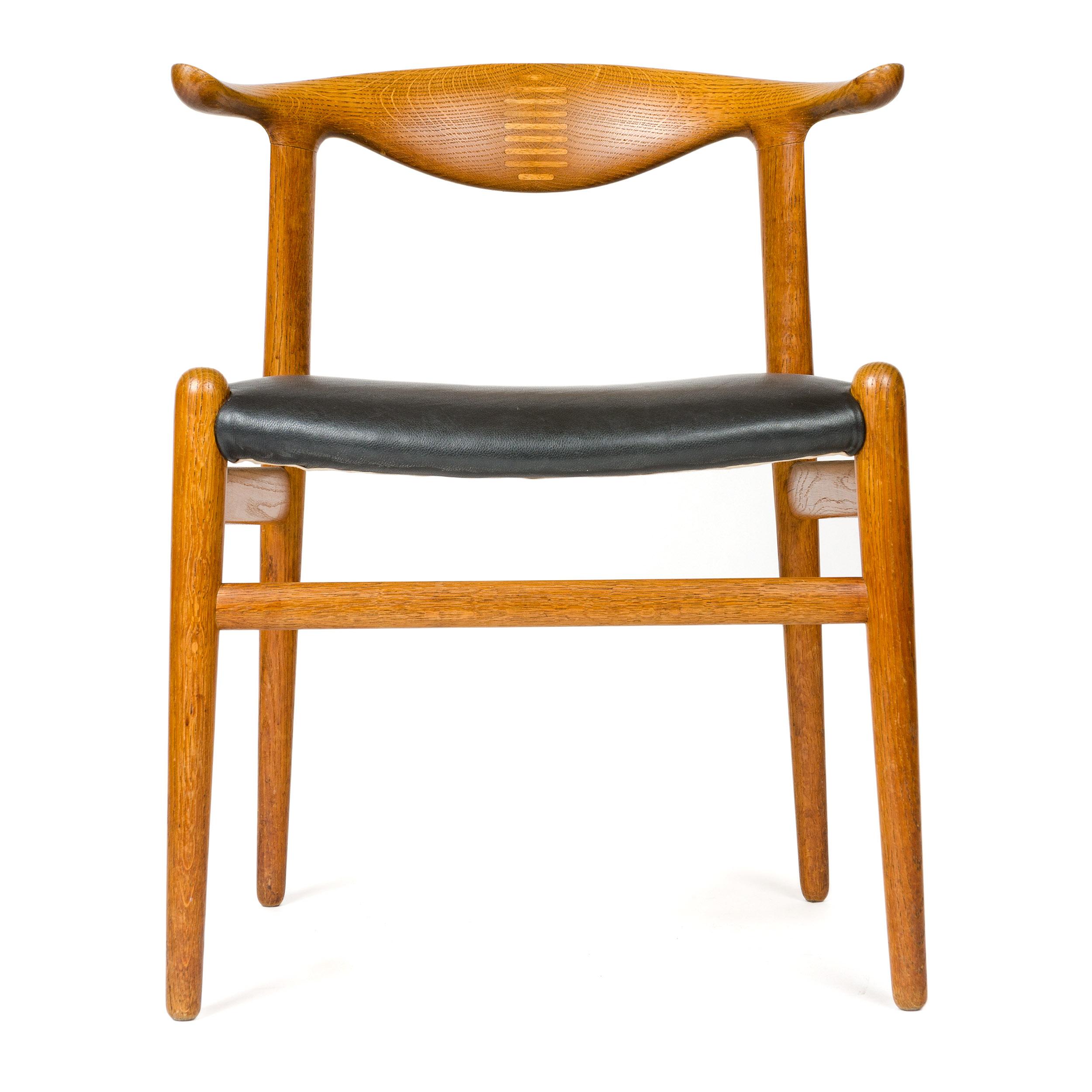 1950s Danish Oak Cow Horn Chair by Hans J. Wegner for Johannes Hansen In Good Condition In Sagaponack, NY