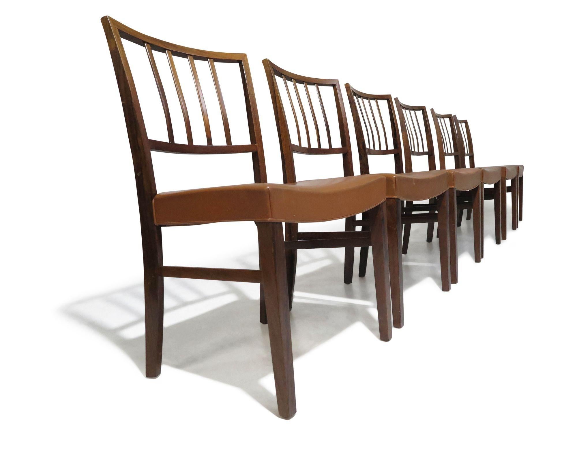1950s Danish Rosewood Dining Chairs in Manner of Jacob Kjaer For Sale 3