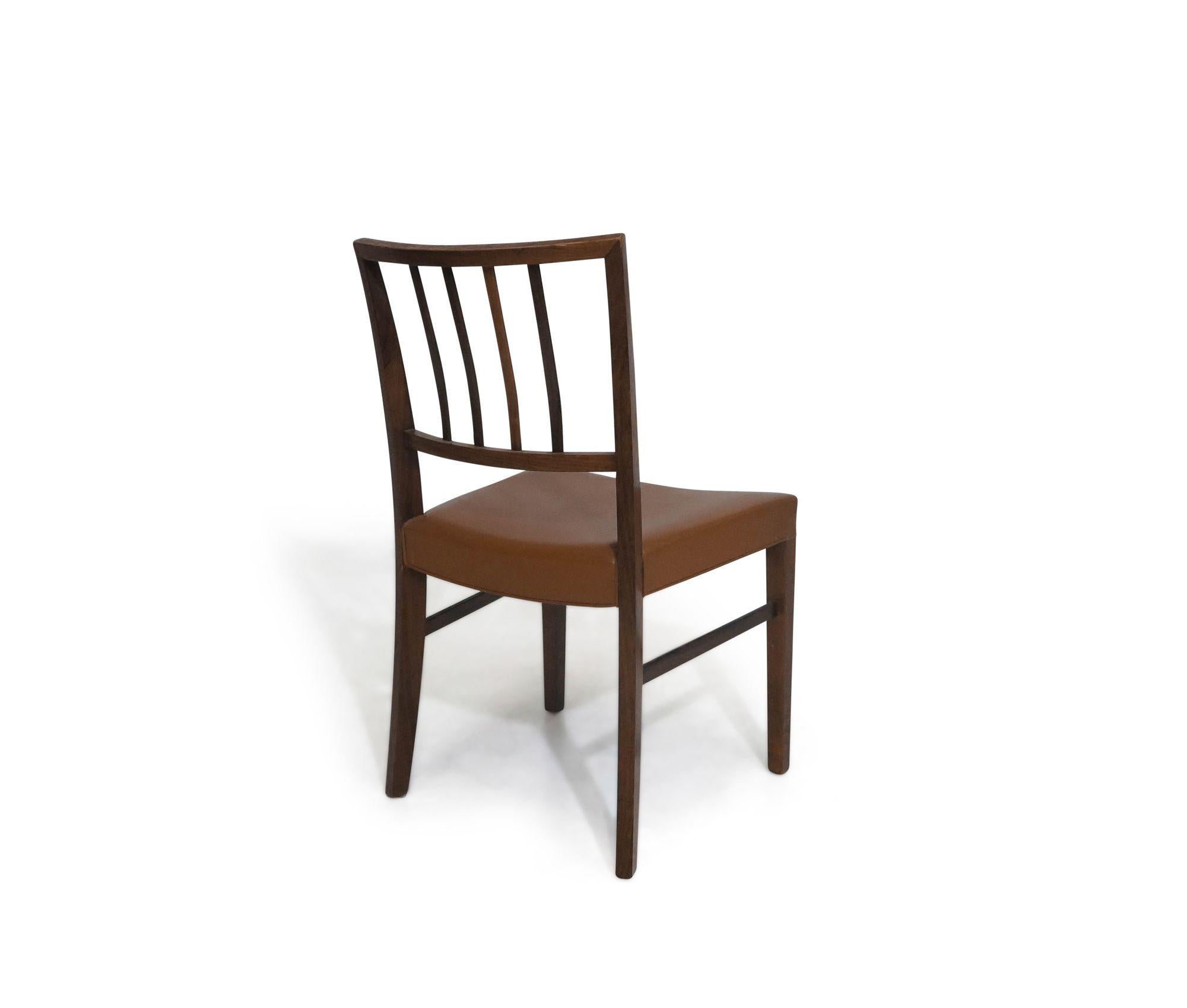 Oiled 1950s Danish Rosewood Dining Chairs in Manner of Jacob Kjaer For Sale