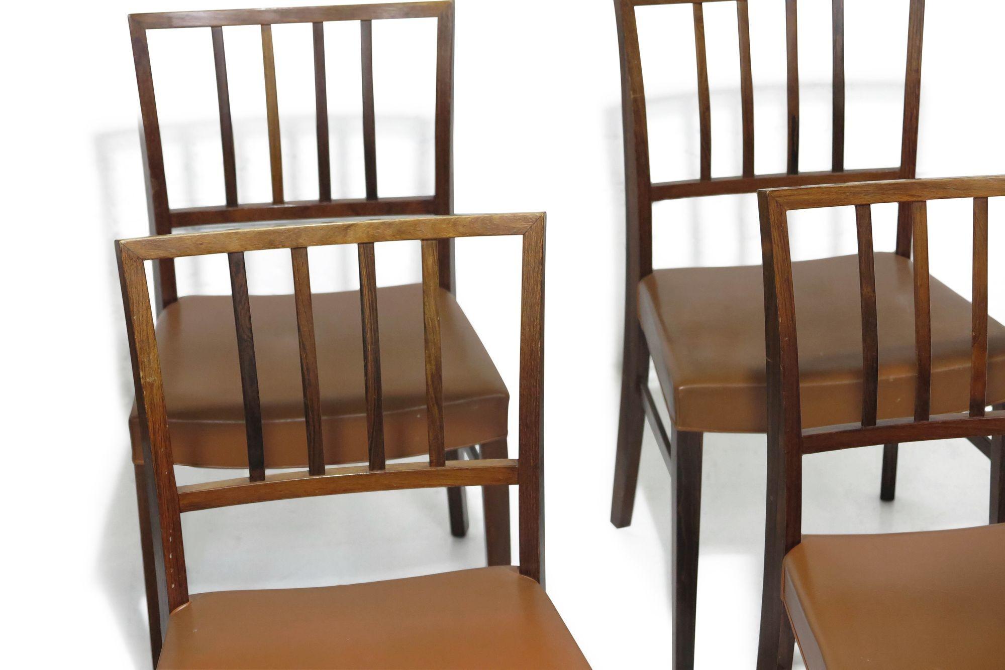 20th Century 1950s Danish Rosewood Dining Chairs in Manner of Jacob Kjaer For Sale