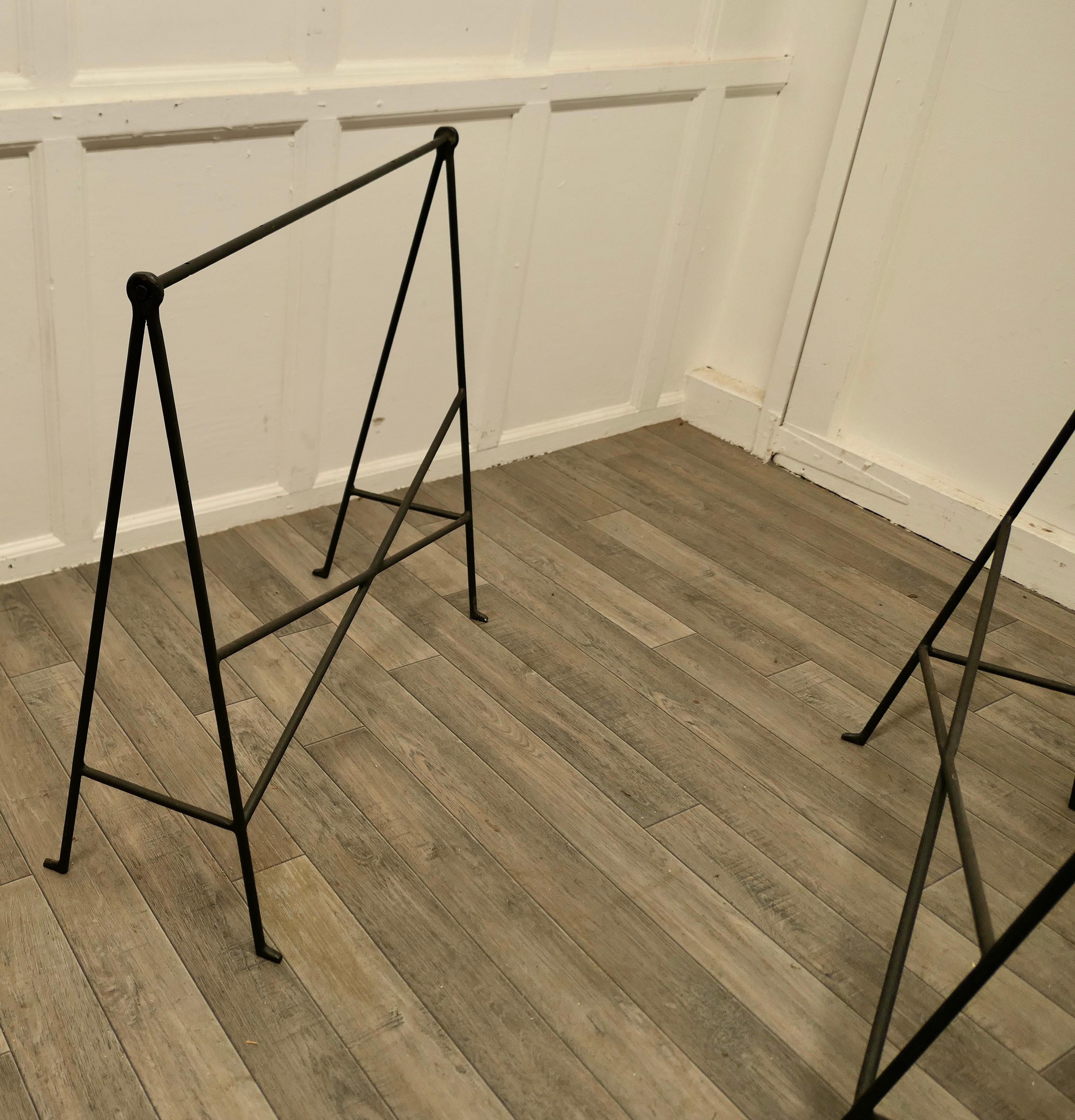 1950s Danish Sawhorse Minimalist Desk or Dining Table    1950s Danish Desk For Sale 4