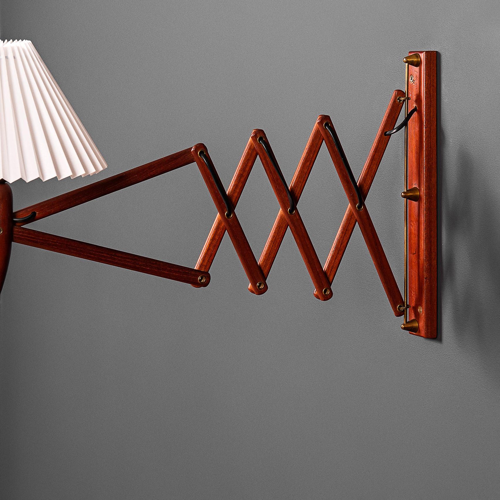 Teak 1950's Danish Scissor Wall Lamp