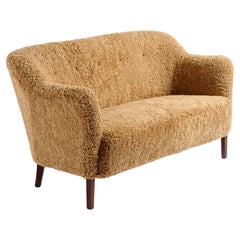 1950s Danish Sheepskin Sofa by Alfred Christensen