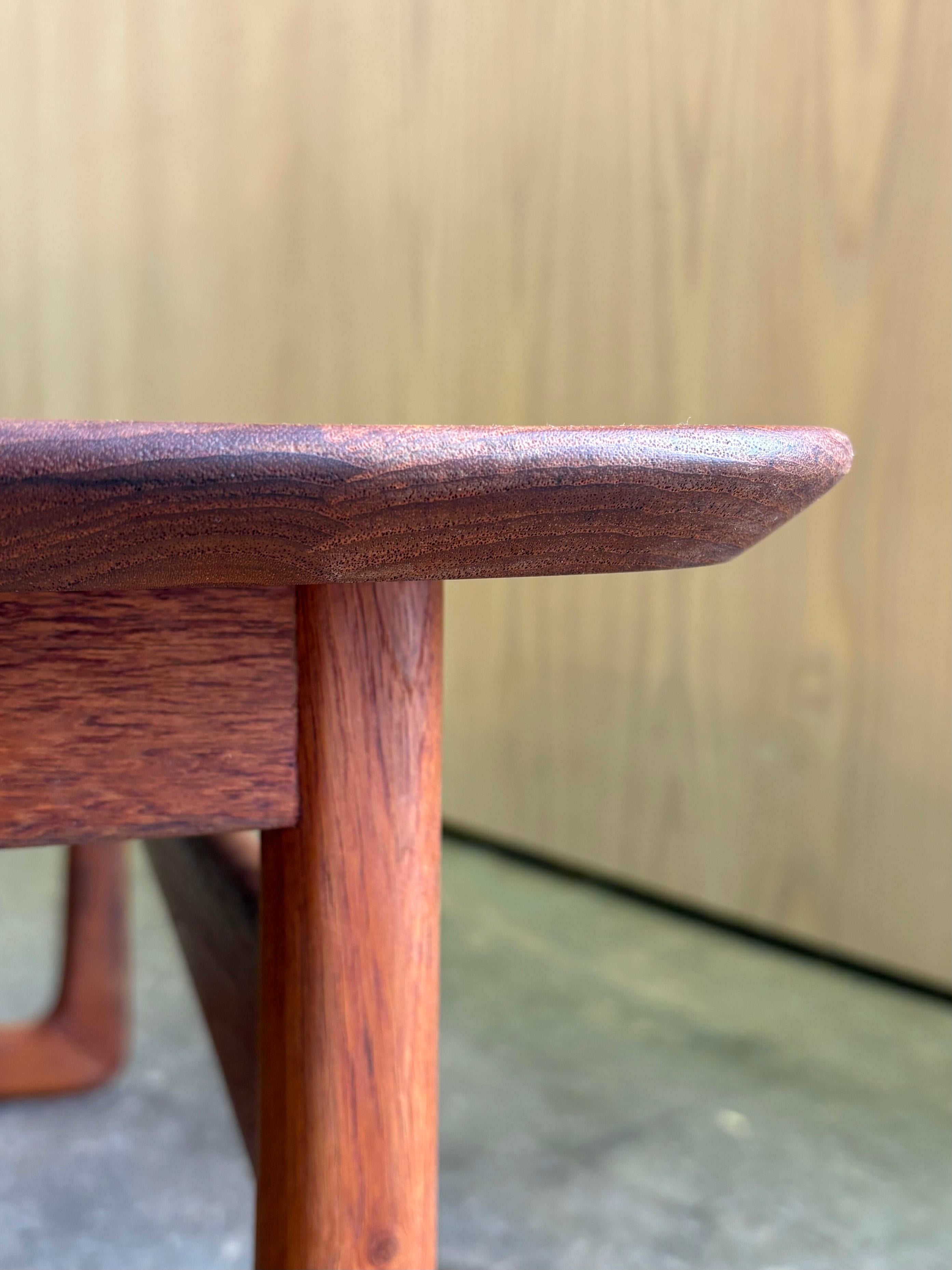 1950s Danish Solid Teak Coffee Table by Peter Hvidt en Excelente estado para la venta en Victoria, BC