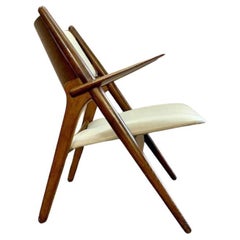 1950s Danish Teak and Oak CH28 Lounge Chair by Hans Wegner