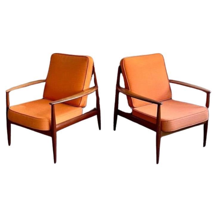 1950s Danish Teak FD-118 Lounge Chairs by Grete Jalk for France and Daverkosen