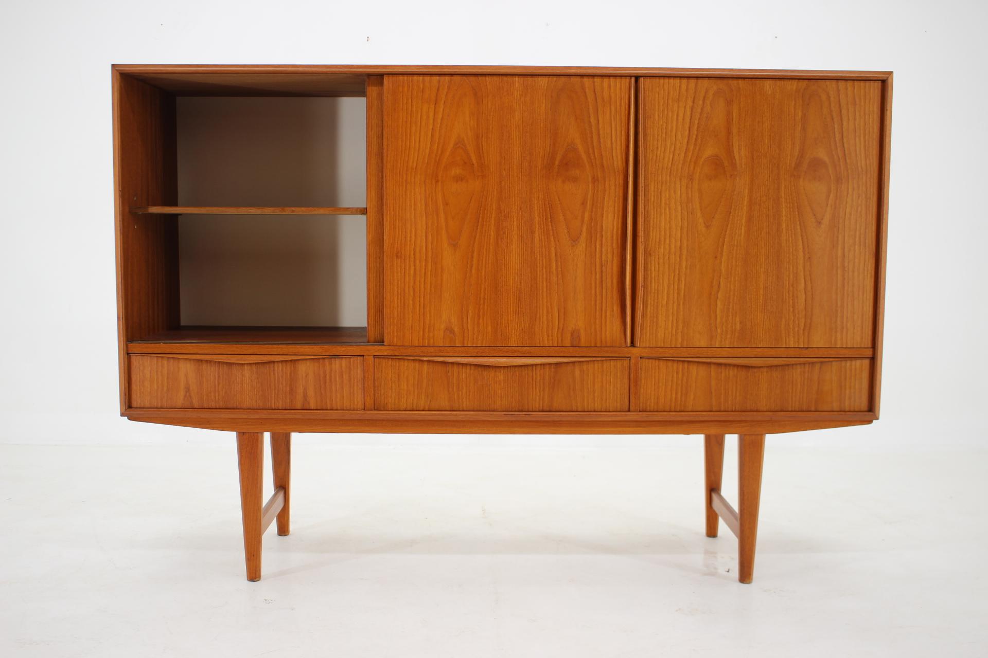Mid-Century Modern 1950s Danish Teak Highboard by E. W. Bach for Sejling Skabe