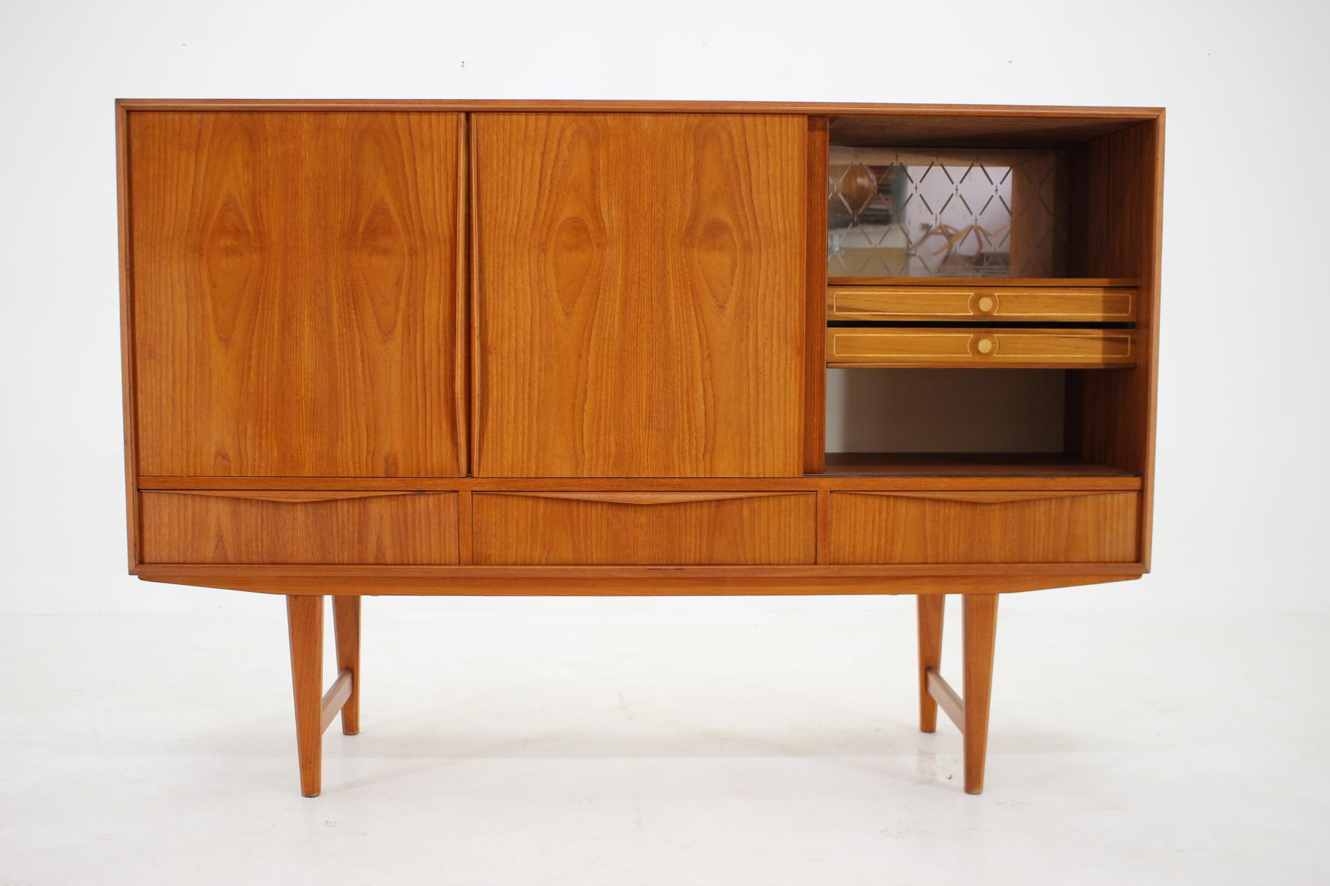 Mid-20th Century 1950s Danish Teak Highboard by E. W. Bach for Sejling Skabe
