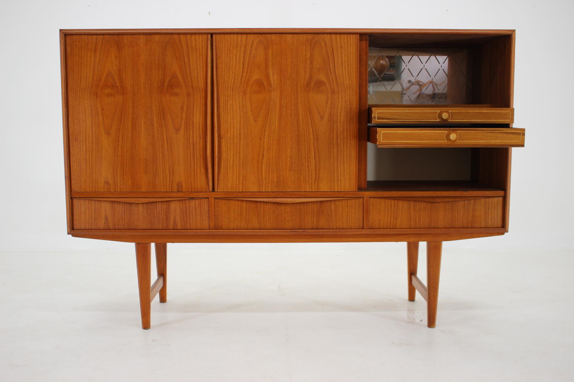 1950s Danish Teak Highboard by E. W. Bach for Sejling Skabe 1