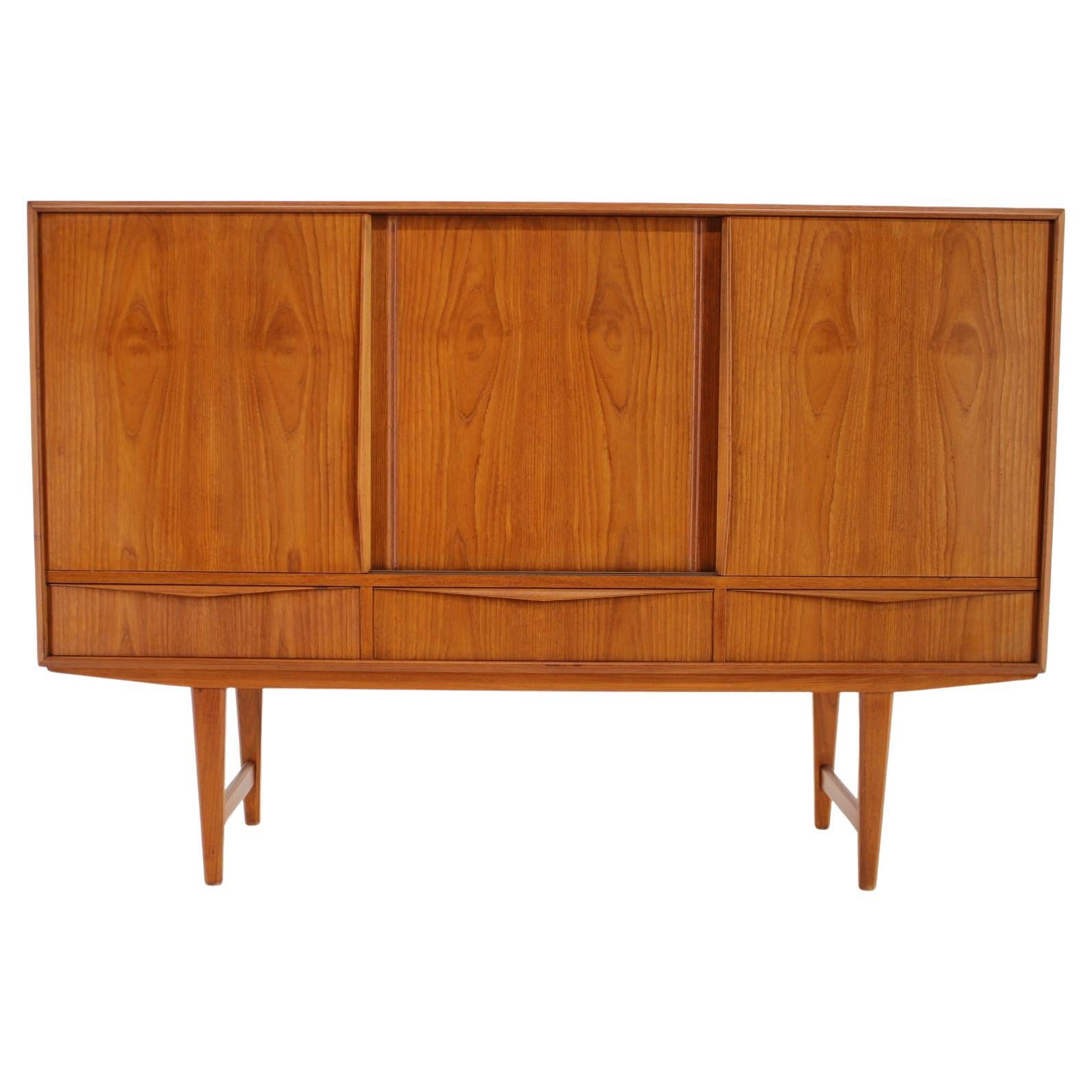 1950s Danish Teak Highboard by E. W. Bach for Sejling Skabe