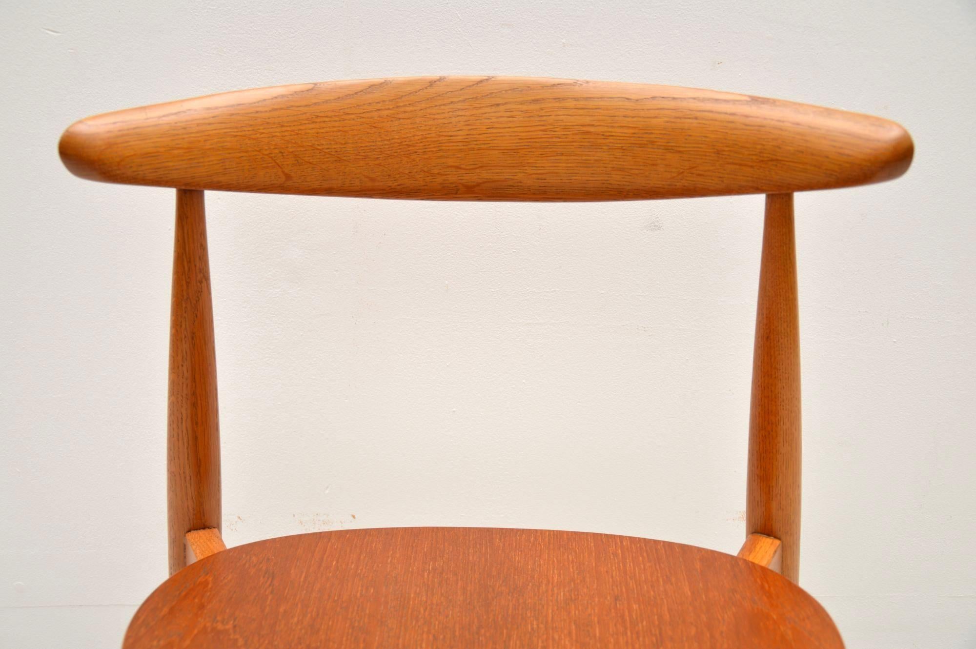 1950s Danish Teak & Oak Dining Table & Chairs by Hans Wegner for Fritz Hansen 8