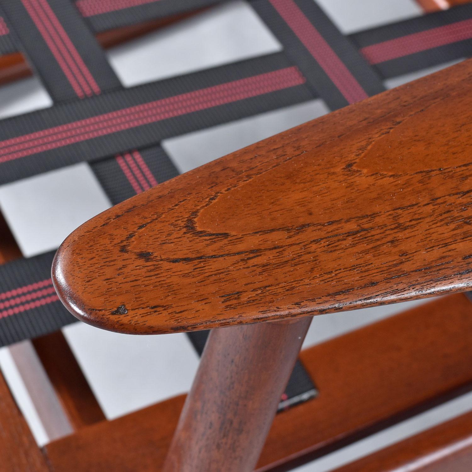 1950's Danish Teak Rocking Chair in Terra Cotta Leather by Moreddi For Sale 6