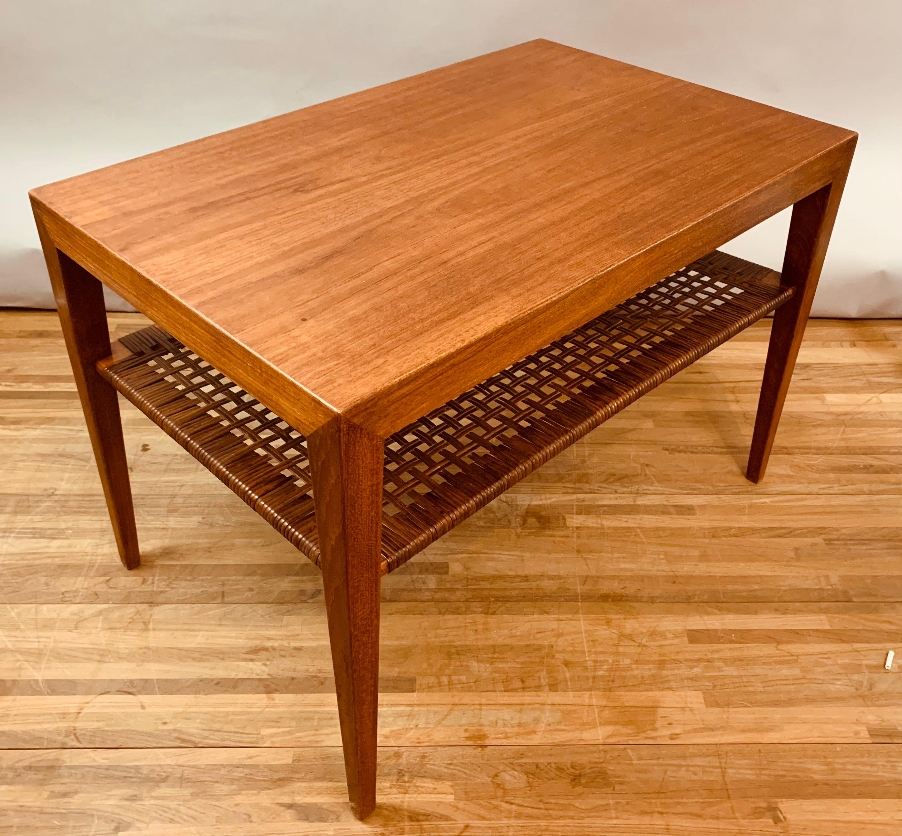 1950s Danish Teak Severin Hansen for Haslev Furniture Coffee or Side Table 10