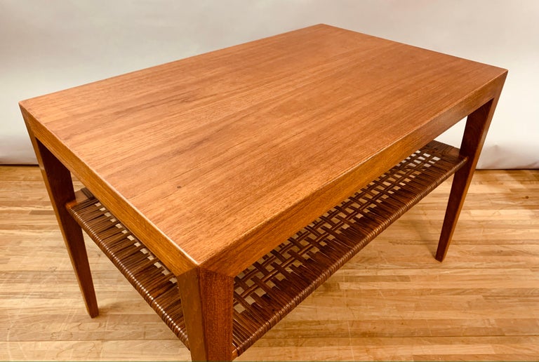 1950s Danish Teak Severin Hansen for Haslev Furniture Coffee or Side Table 11