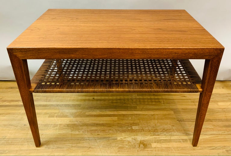 Mid-Century Modern 1950s Danish Teak Severin Hansen for Haslev Furniture Coffee or Side Table