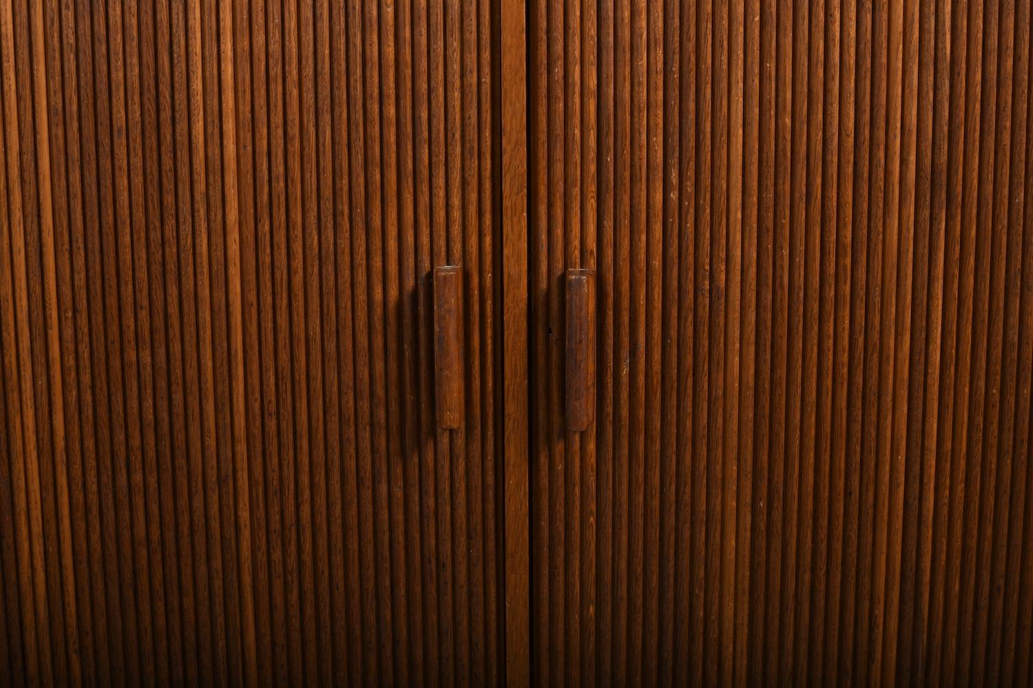 1950s Danish Teak Tabour Doors Cabinet For Sale 1