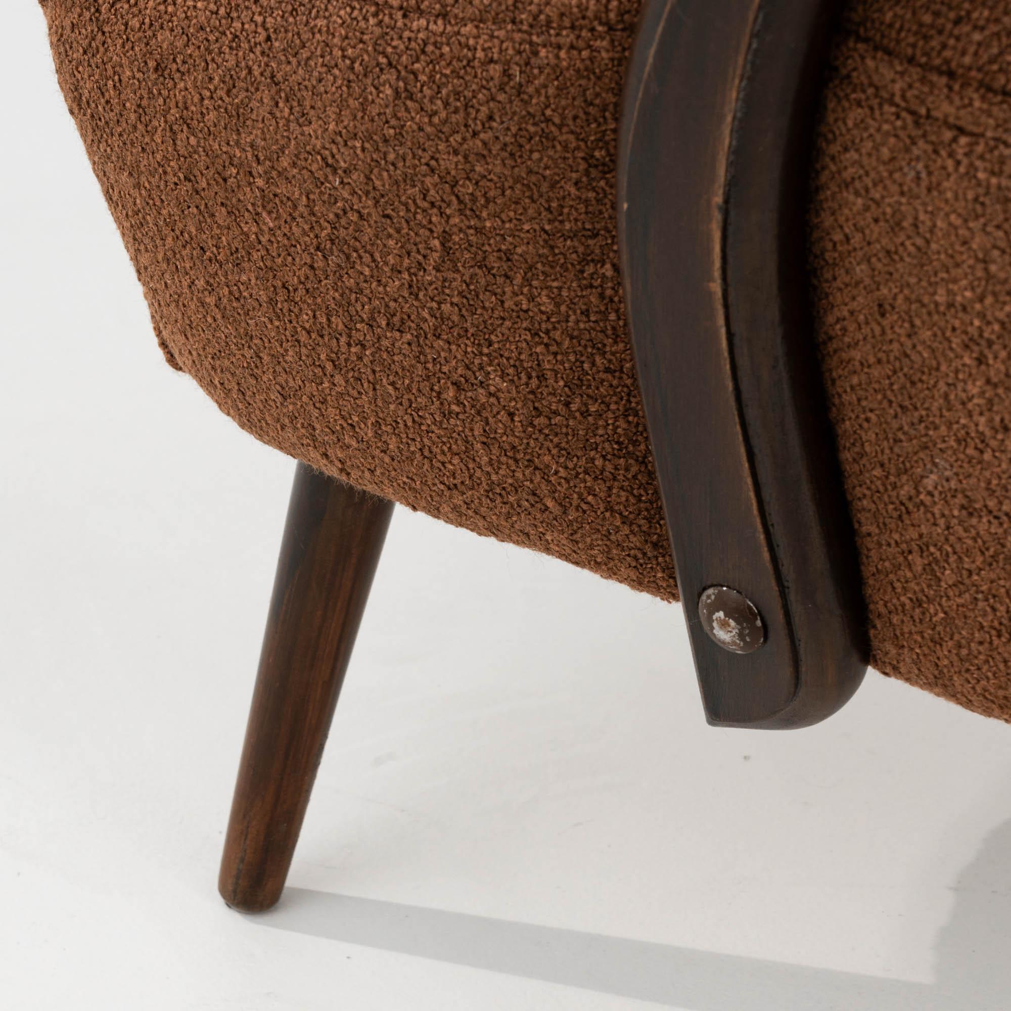 Upholstery 1950s Danish Upholstered Armchair For Sale