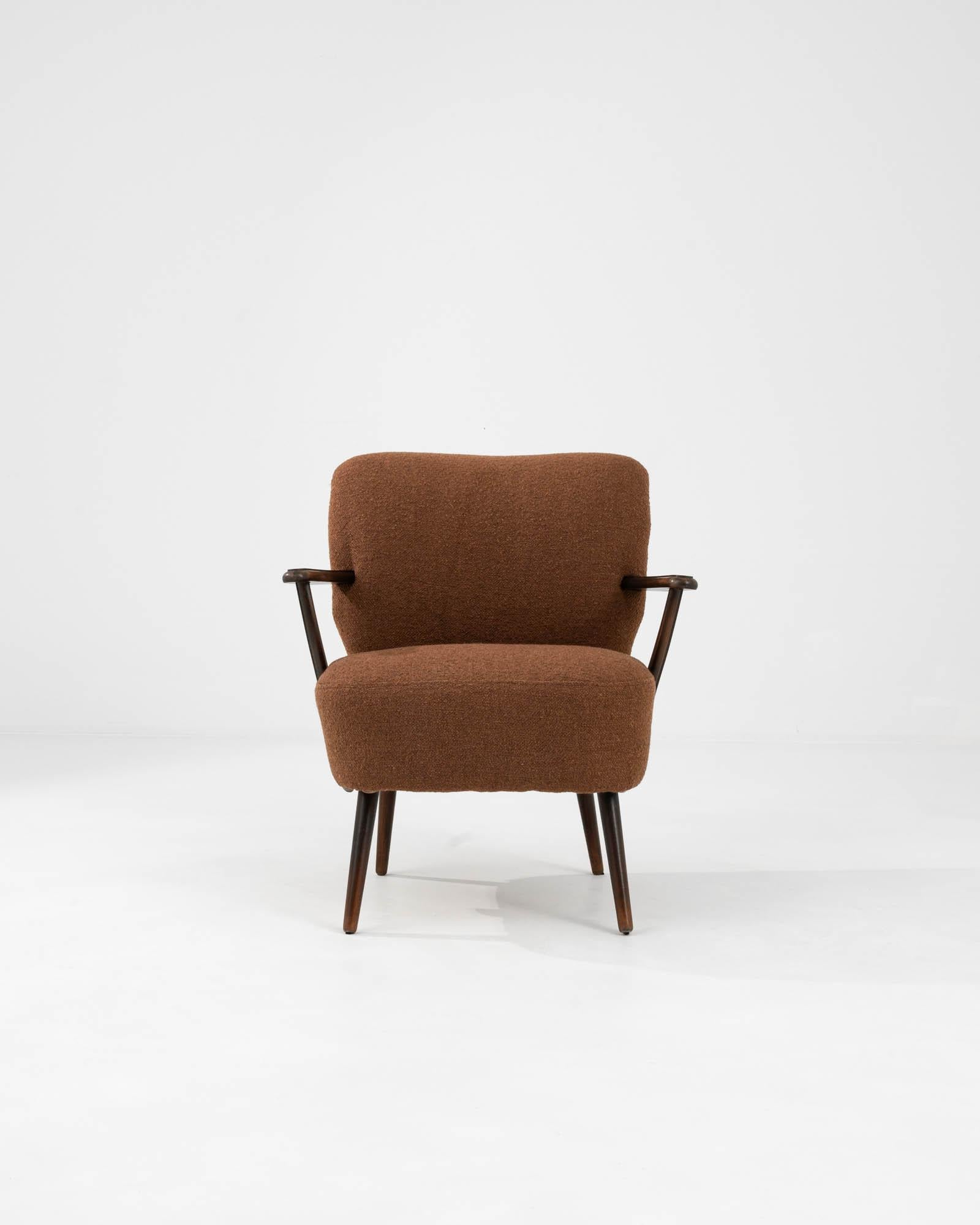 1950s Danish Upholstered Armchair For Sale 1