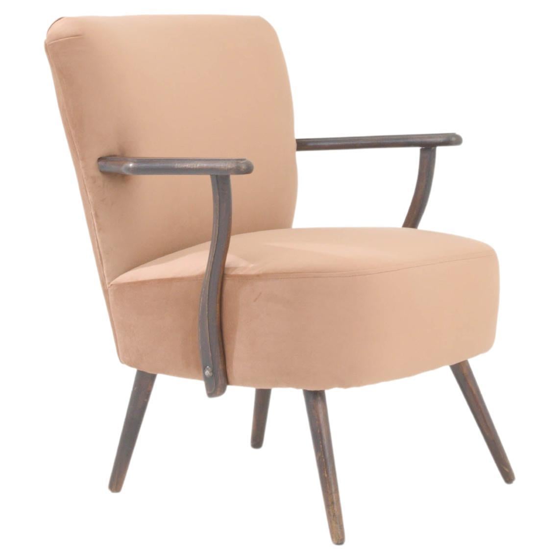 1950s Danish Upholstered Armchair For Sale