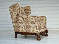 1950s, Danish vintage relax chair in "flowers" fabric, very good condition.