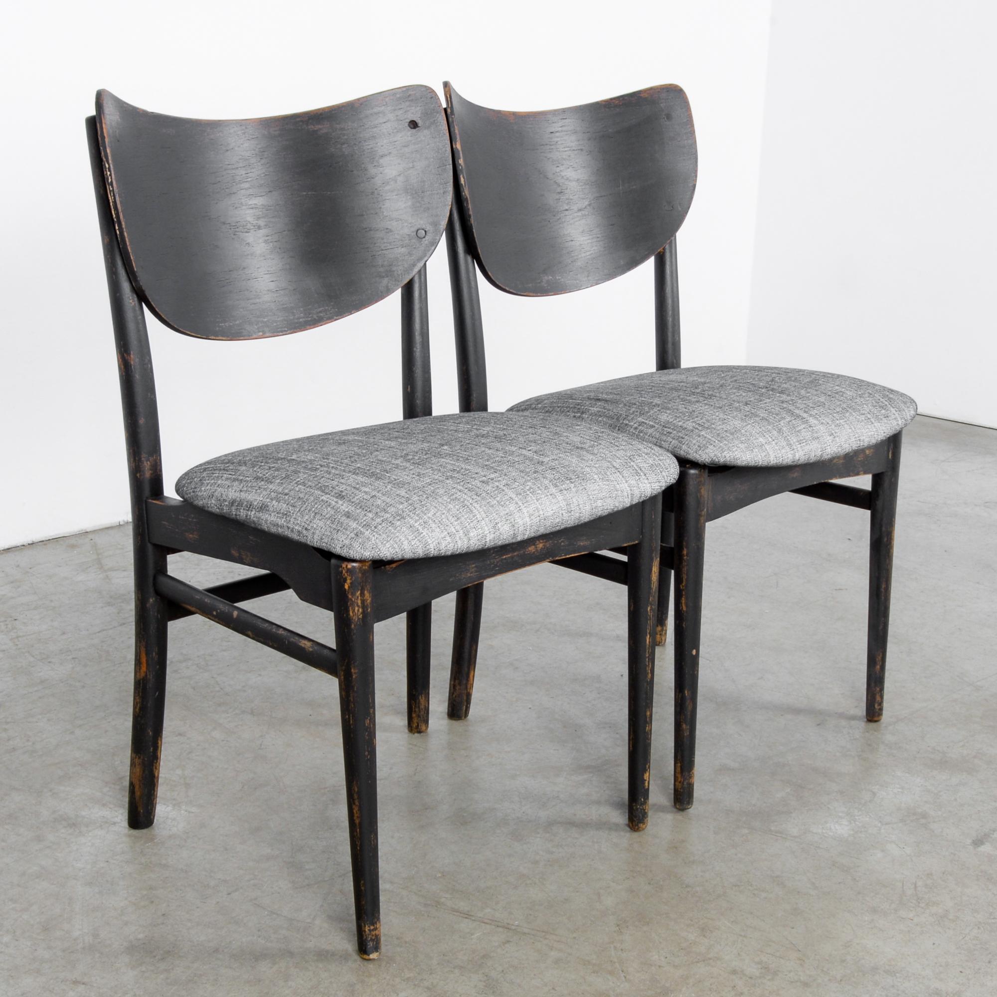 1950s Danish Wooden Side Chairs, a Pair 1