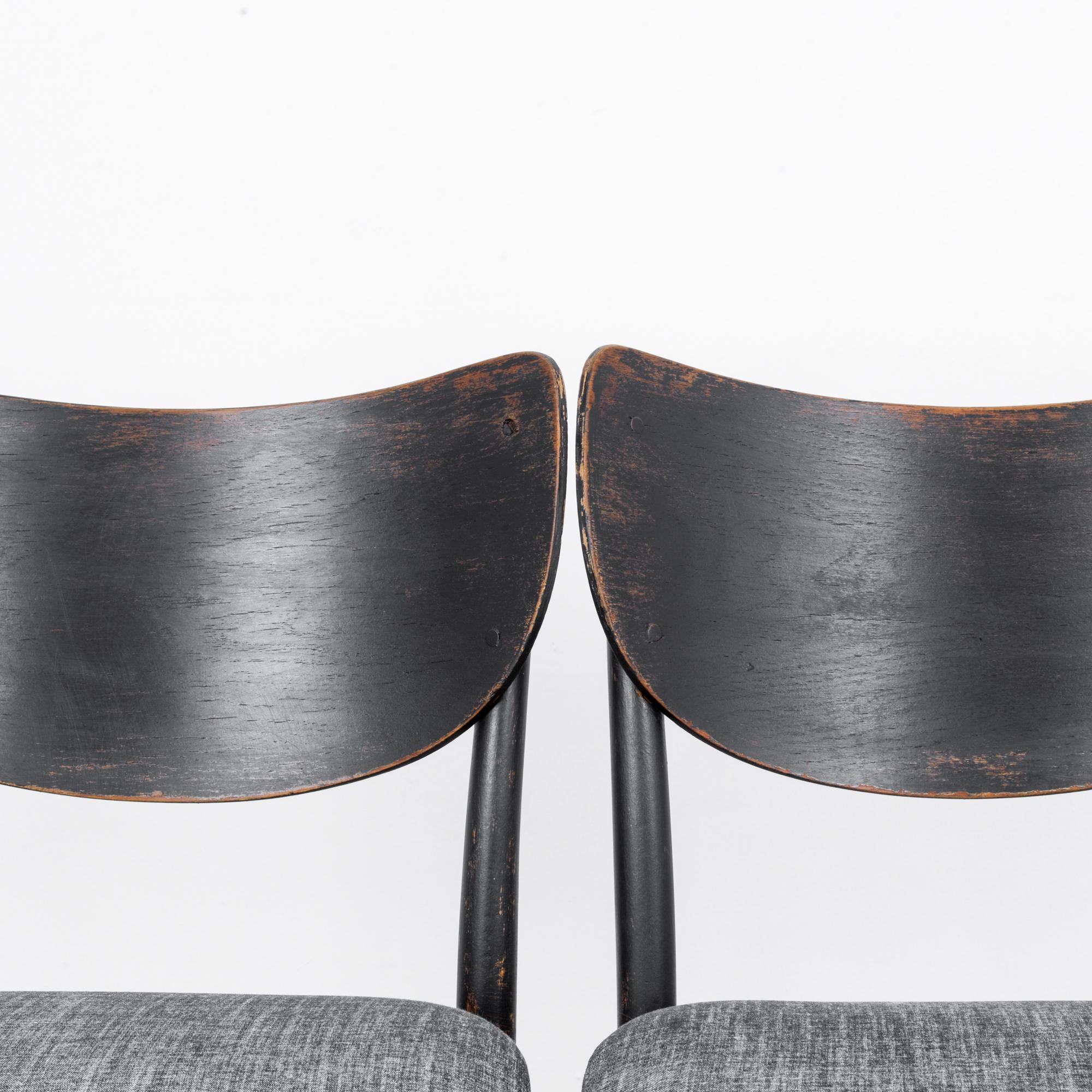 1950s Danish Wooden Side Chairs, a Pair 2