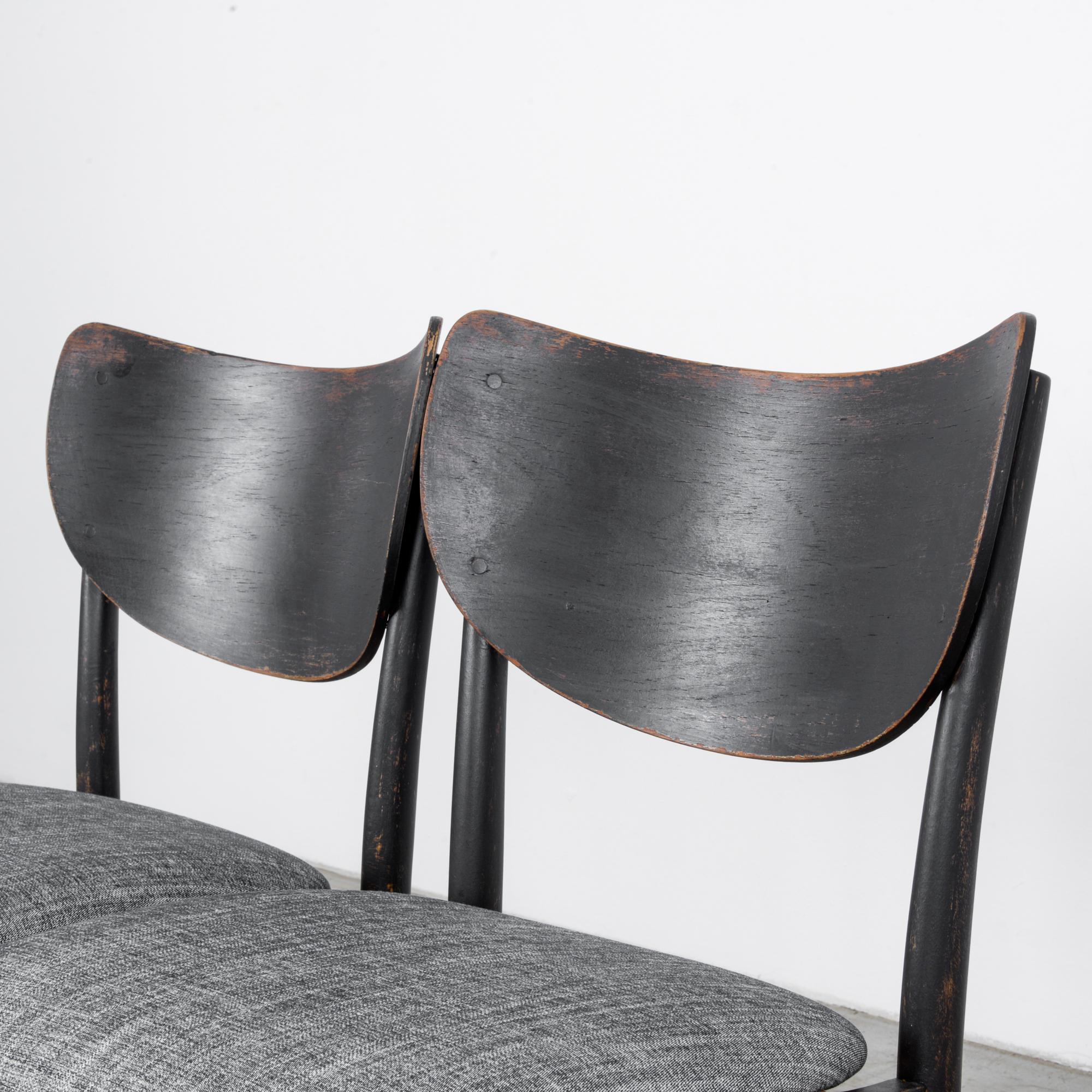1950s Danish Wooden Side Chairs, a Pair 3