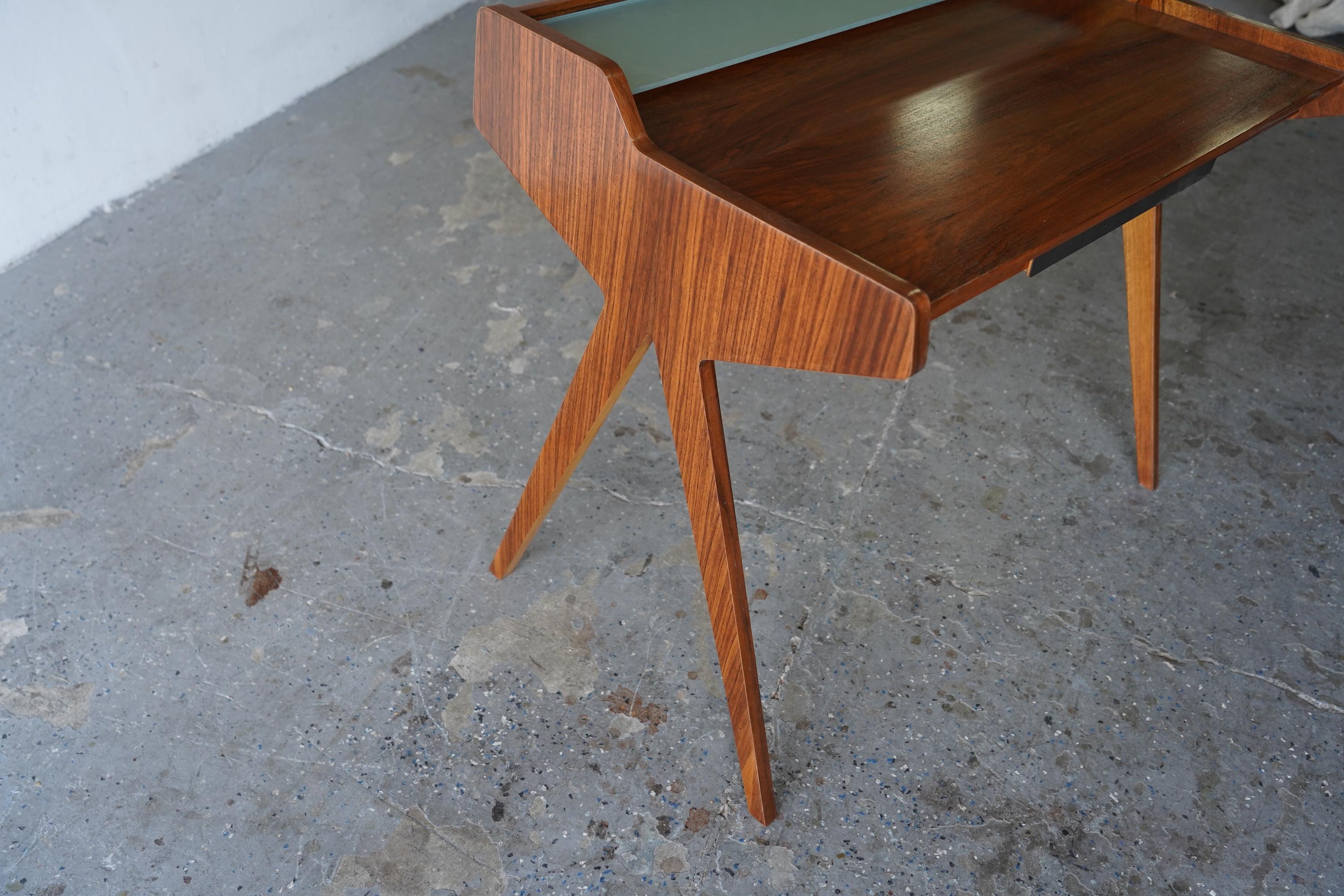 Scandinavian Modern 1950s Danish Writing Desk by Helmut Magg — Restored Design Classic For Sale