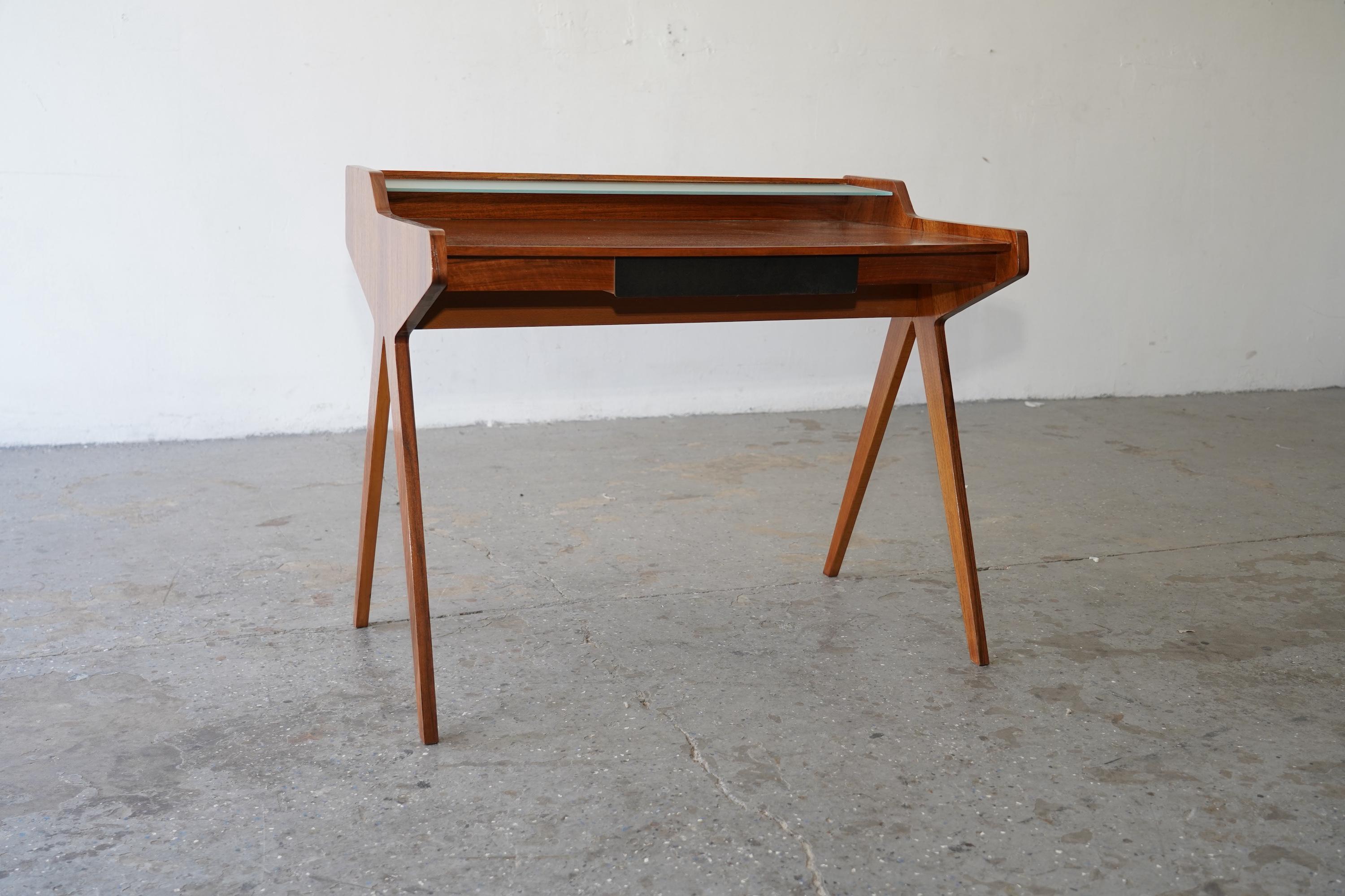 1950s Danish Writing Desk by Helmut Magg — Restored Design Classic For Sale 1