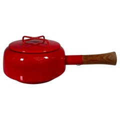 1950s Dansk IHQ Red Fondue Kobenstyle Sauce Pot France