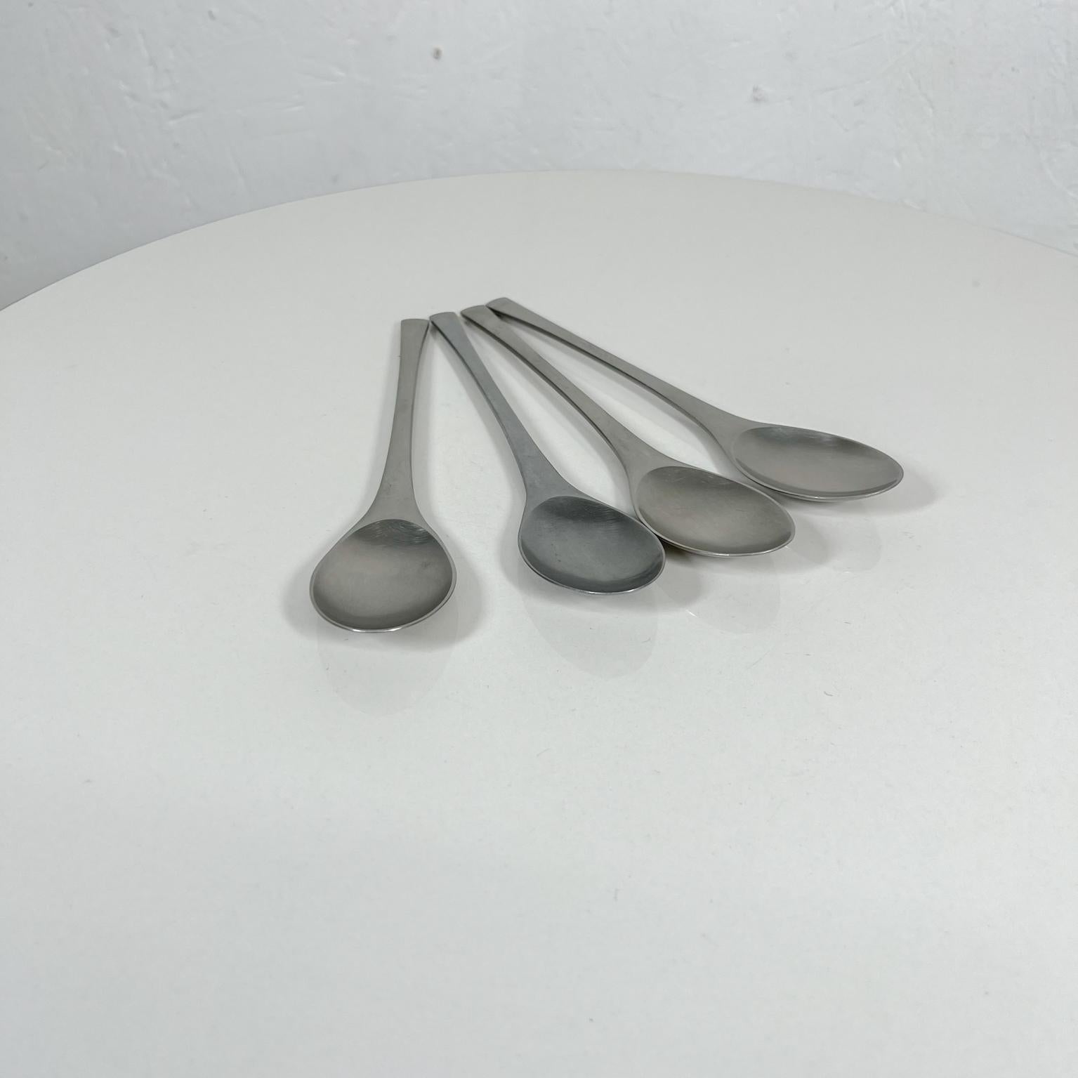 Stainless Steel 1950s Dansk Set 4 Spoons Odin Modern IHQ Jens Quistgaard Germany