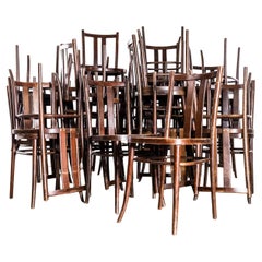 1950
s Dark Oak Refined Bentwood Dining Chairs