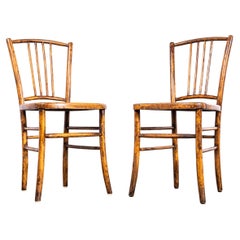 1950's Dark Rod Backed Luterma Dining Chairs - Pair