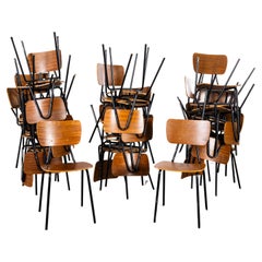 1950's Dark Sapele French University Chair - Gute Menge verfügbar