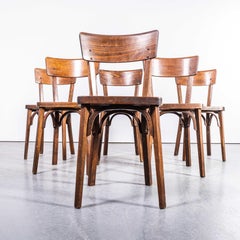 Chaises de salle à manger en bentwood Baumann Shaker foncé des années 1950 - Lot de six