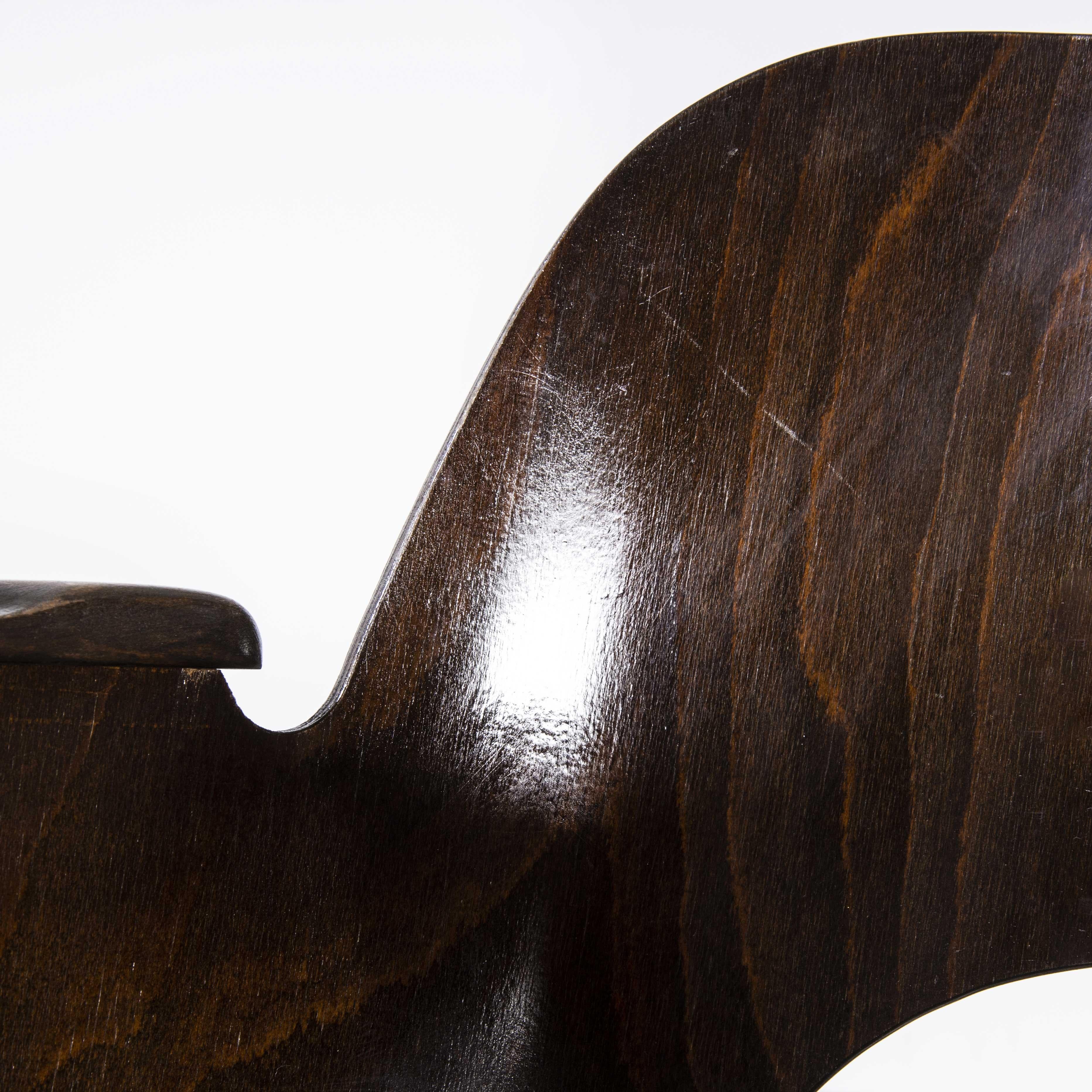 Wood 1950's Dark Walnut Side Chair, Oswald Haerdtl Model 515 For Sale
