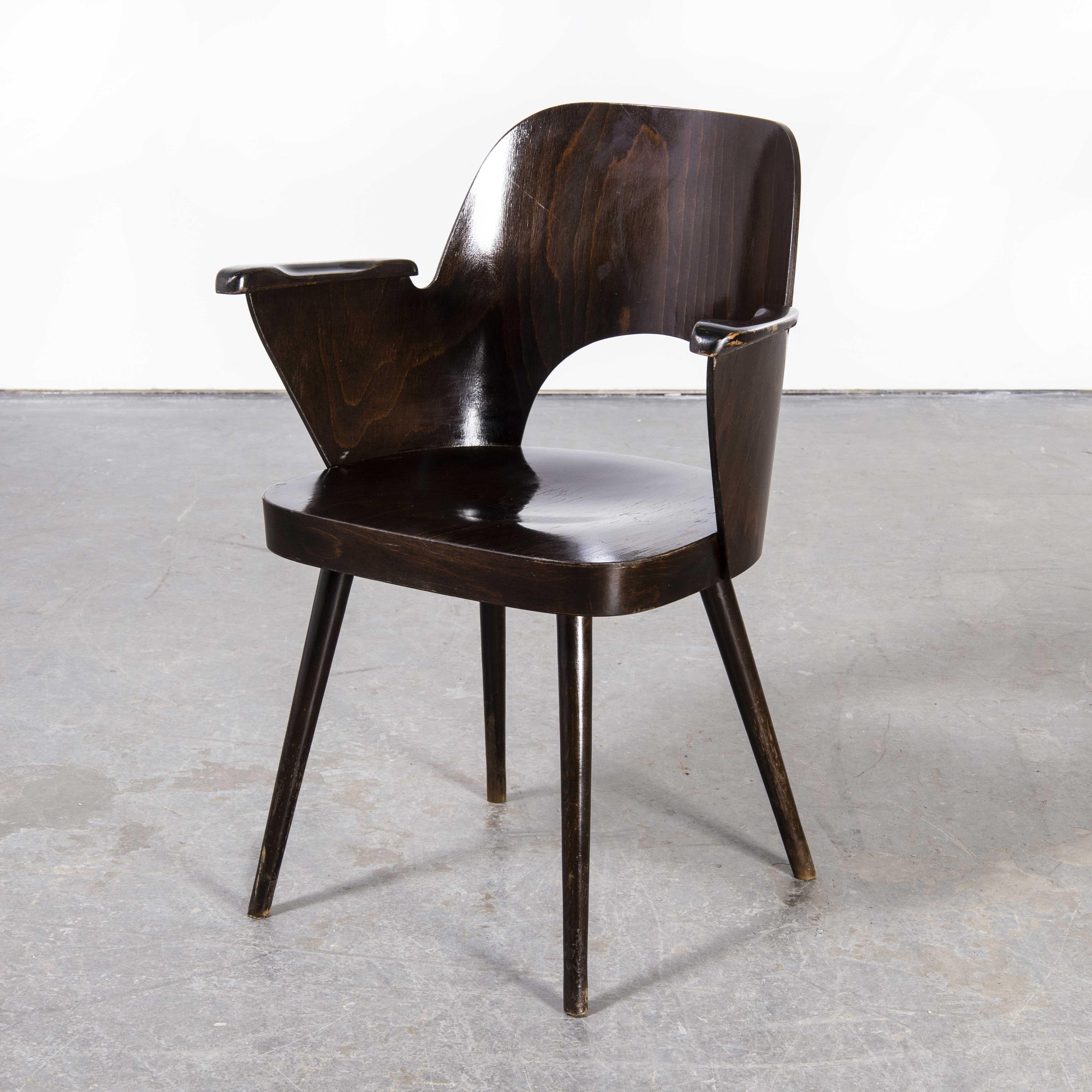 1950's Dark Walnut Side Chair, Oswald Haerdtl Model 515 For Sale 3