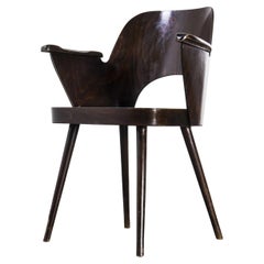 Retro 1950's Dark Walnut Side Chair, Oswald Haerdtl Model 515