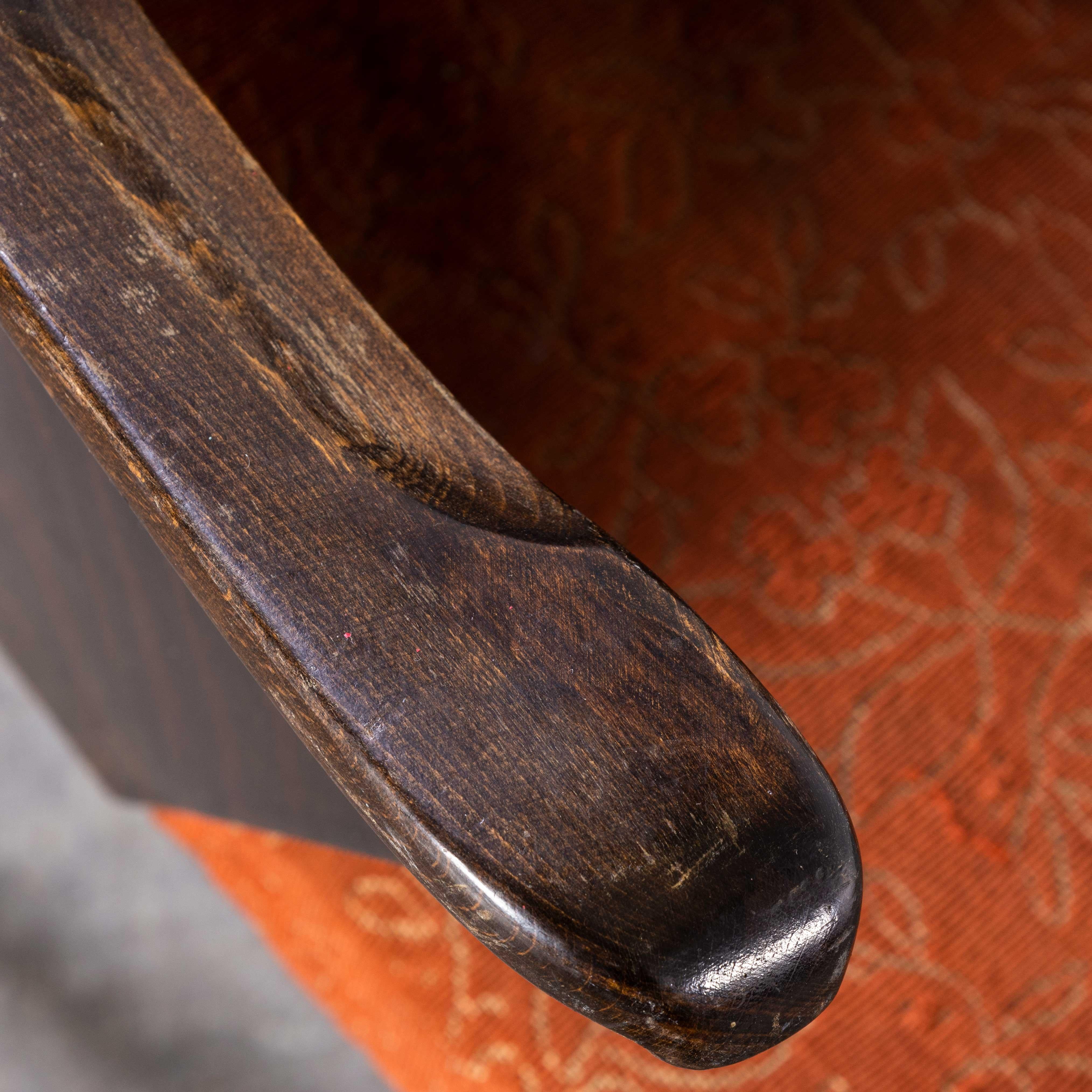 Chaise d'appoint tapissée en noyer foncé des années 1950, Oswald Haerdt Modèle 515 en vente 4