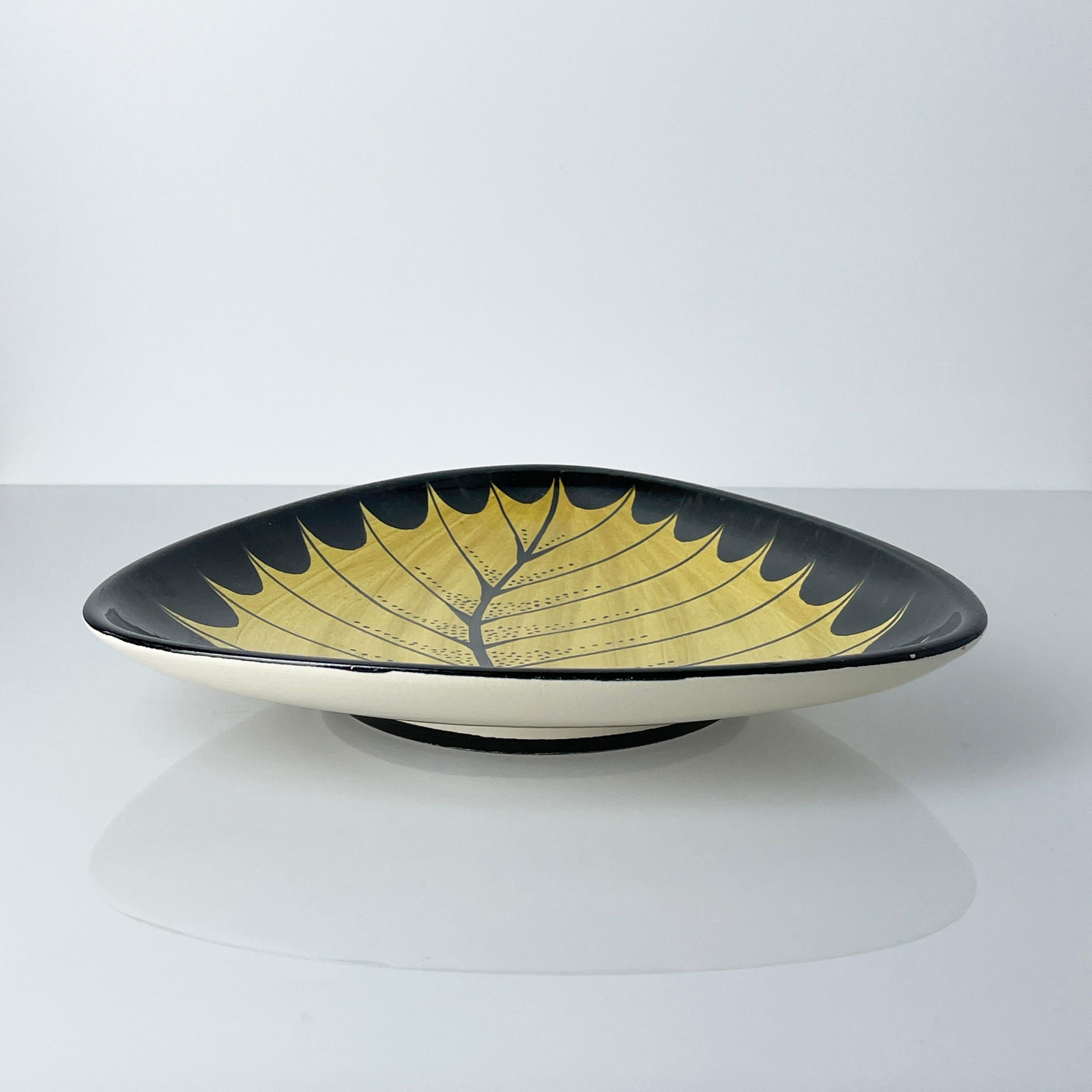 German 1950's Decorative Ceramic Plate / Bowl For Sale