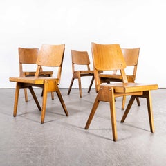 1950's Deep Back Casala Stacking Dining Chair, Satz von fünf