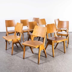 1950's Deep Back Casala Stacking Dining Chair, Satz von zehn