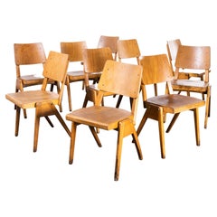 1950's Deep Back Casala Stacking Dining Chair, Set of Ten