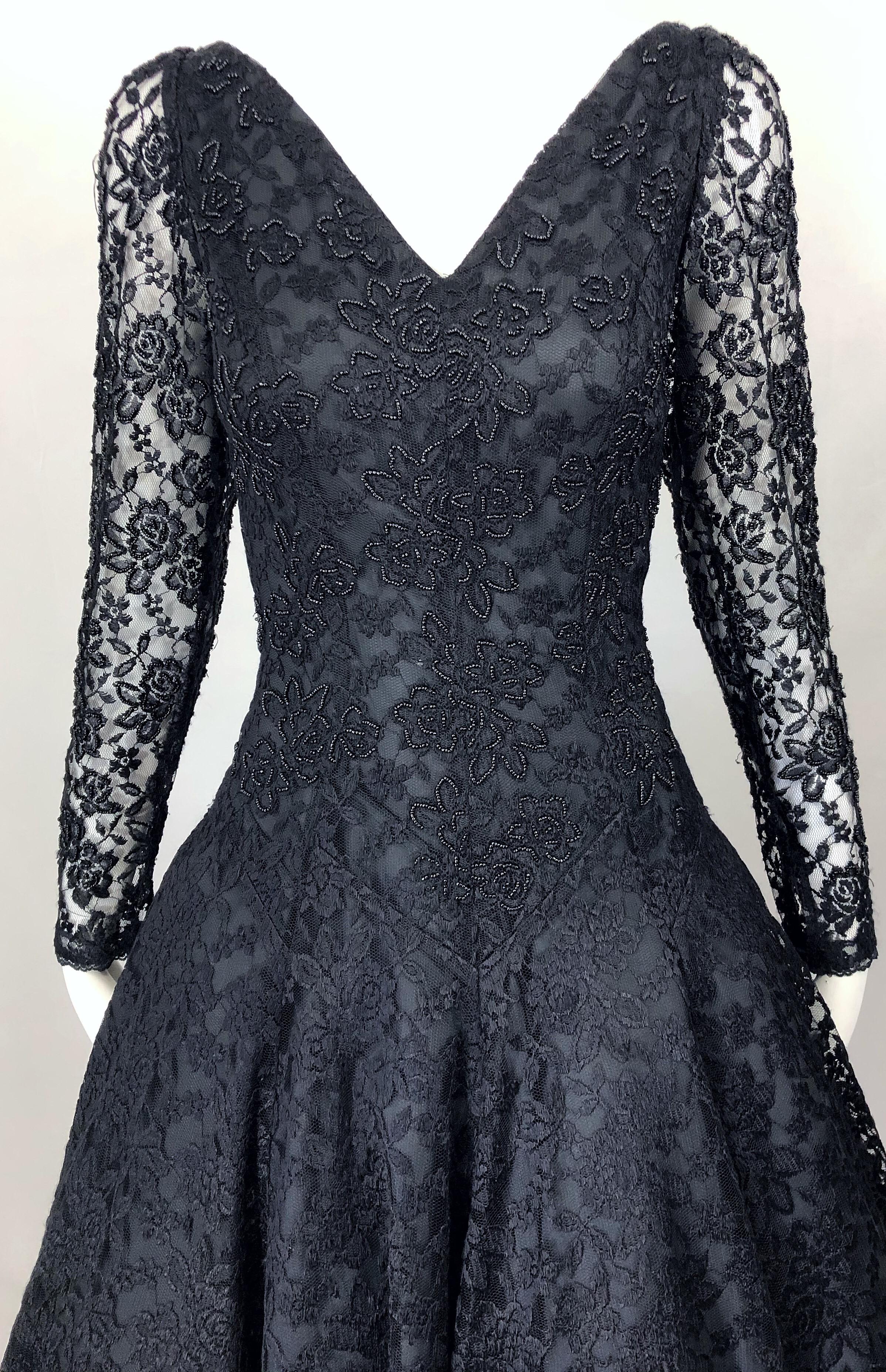 black 50s dress