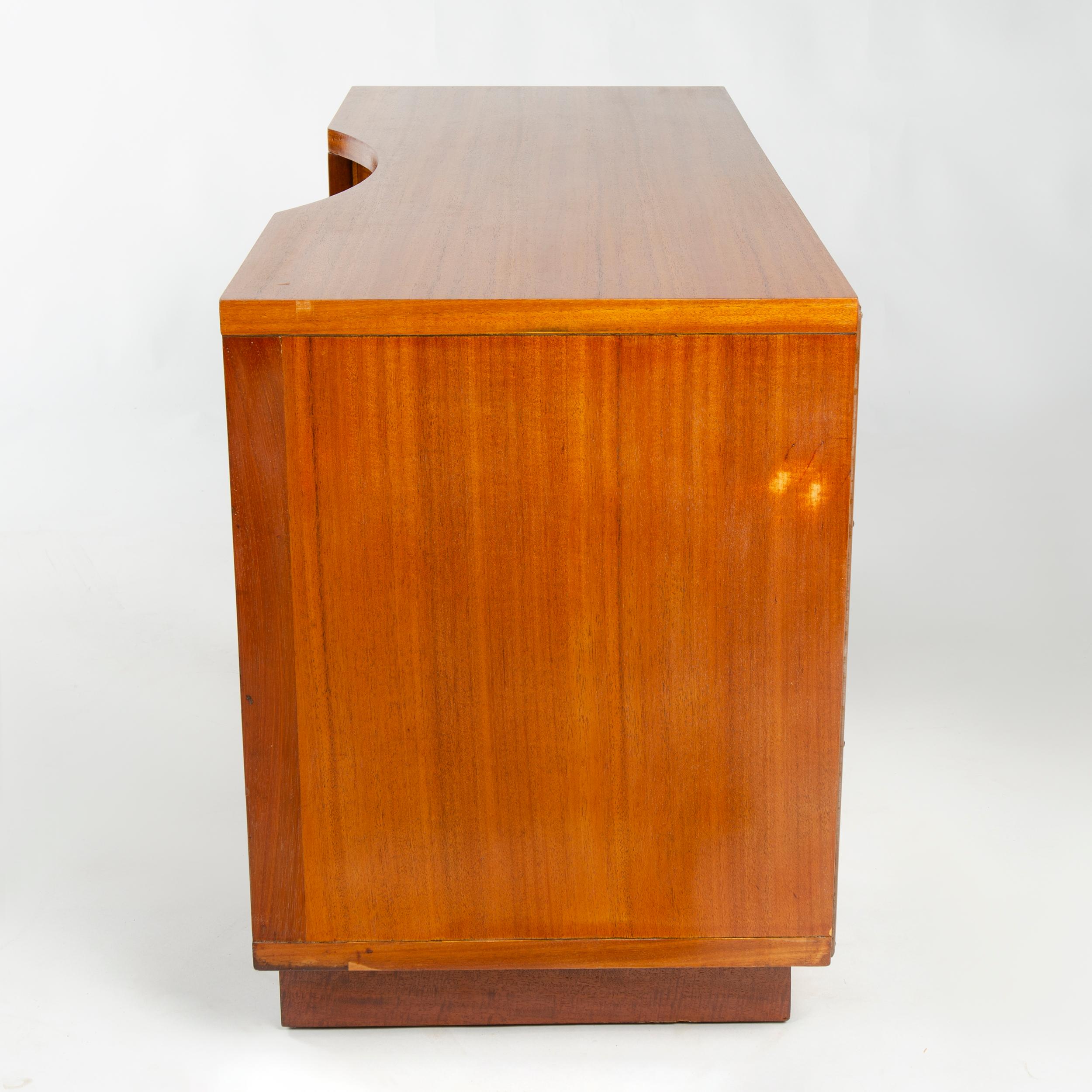 1950s Demilune Vanity or Desk by Edward Wormley for Dunbar In Good Condition For Sale In Sagaponack, NY