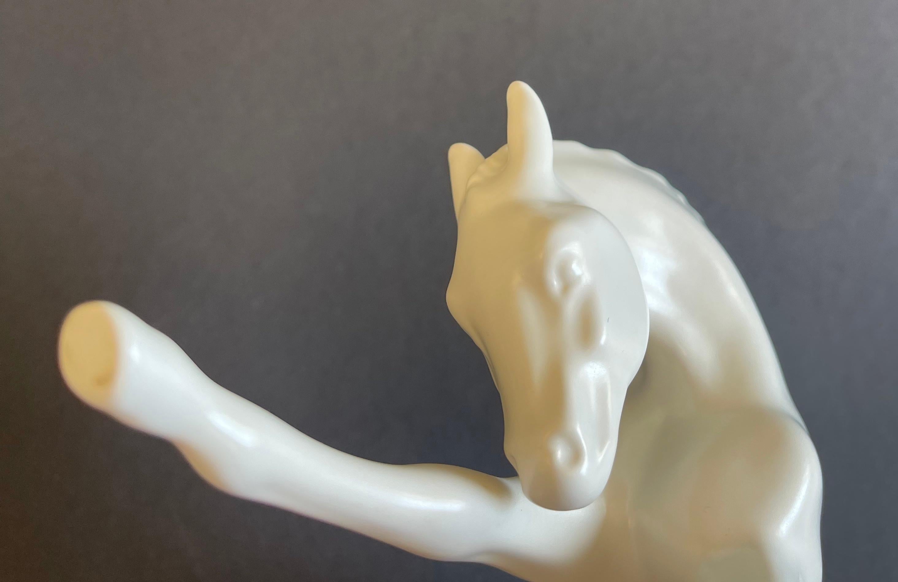 1950s Design Foal by Goebel, Mid Century White Porcelain Art Horse, West Germany For Sale 3